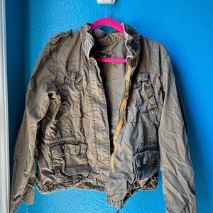 Eddie Bauer Green Bomber Jacket for Outdoor Adventures